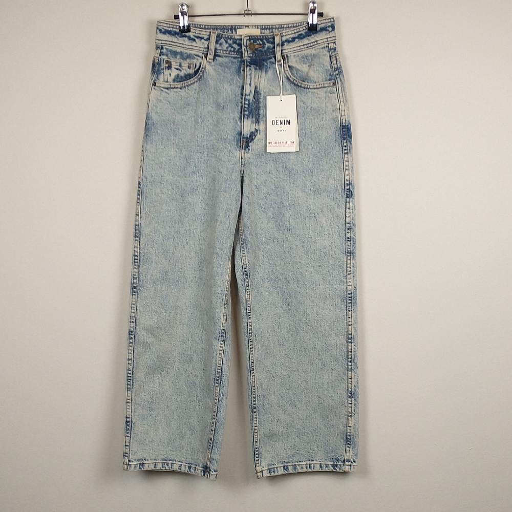 Sézane Light Blue Washed Denim Le Crop Jeans - 38/6